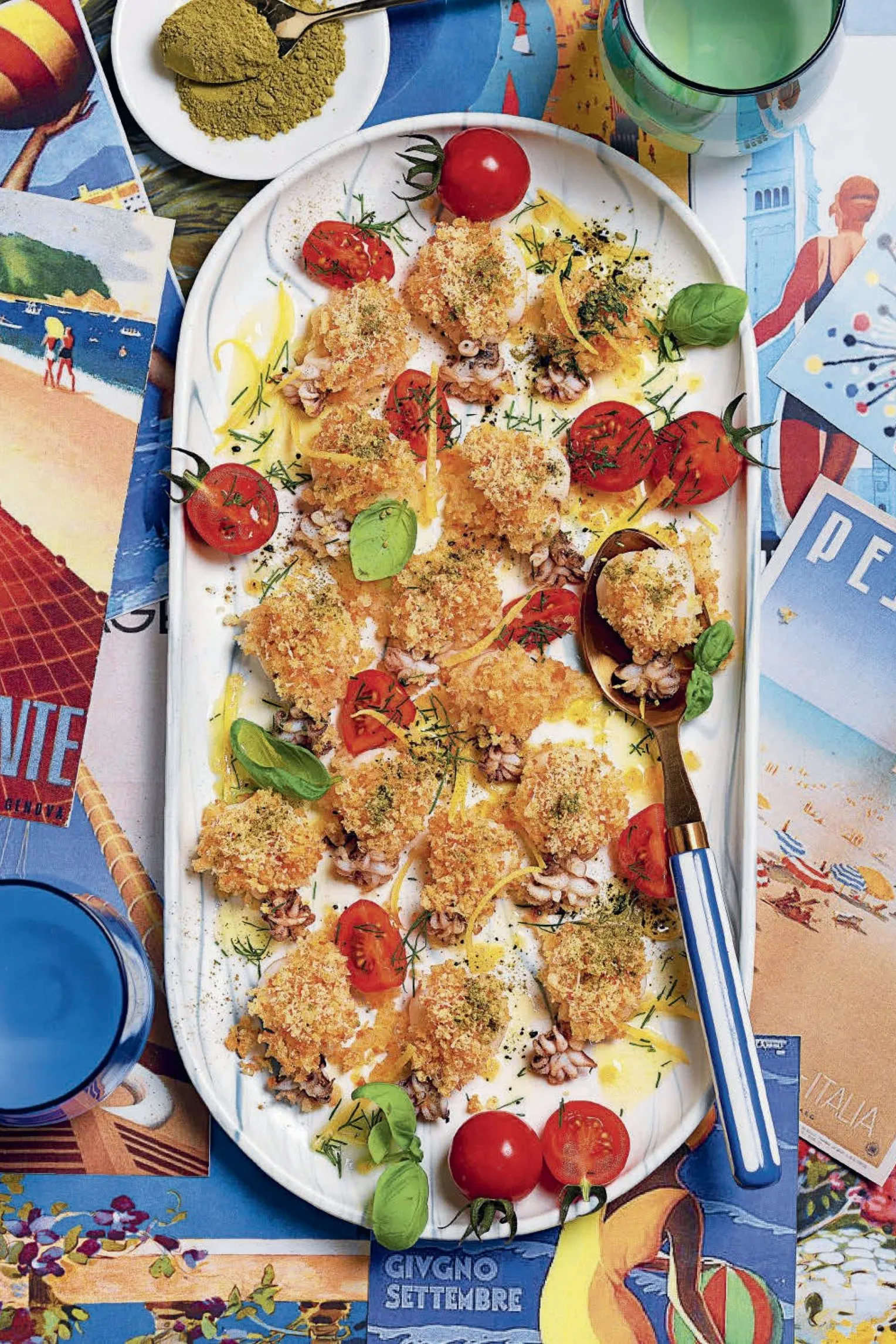 Antipasto di mare con pomodorini